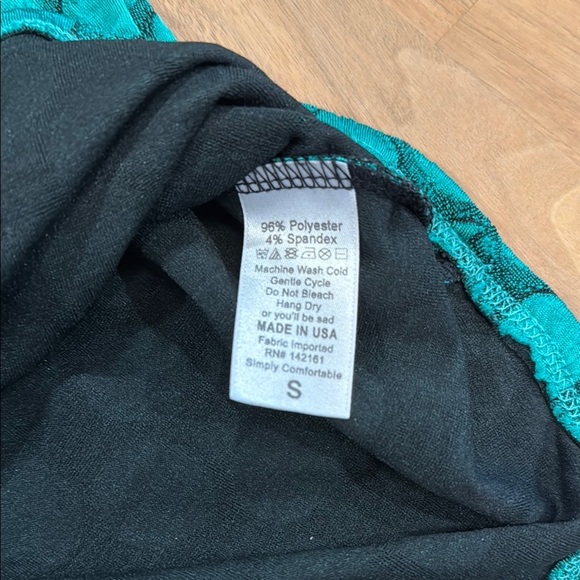 LuLaRoe Teal and Dark Green Polka Dot Pencil Skirt - Picture 4 of 5